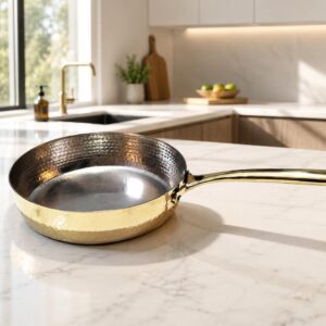 100% Pure Brass Fry Pan  Tin Coating